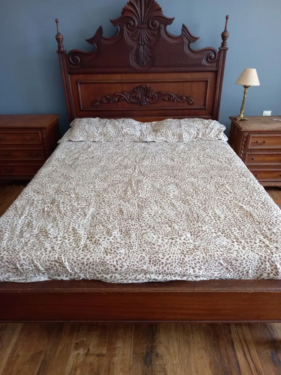 Cama de casal com colchão - antiguidade - Foto 4