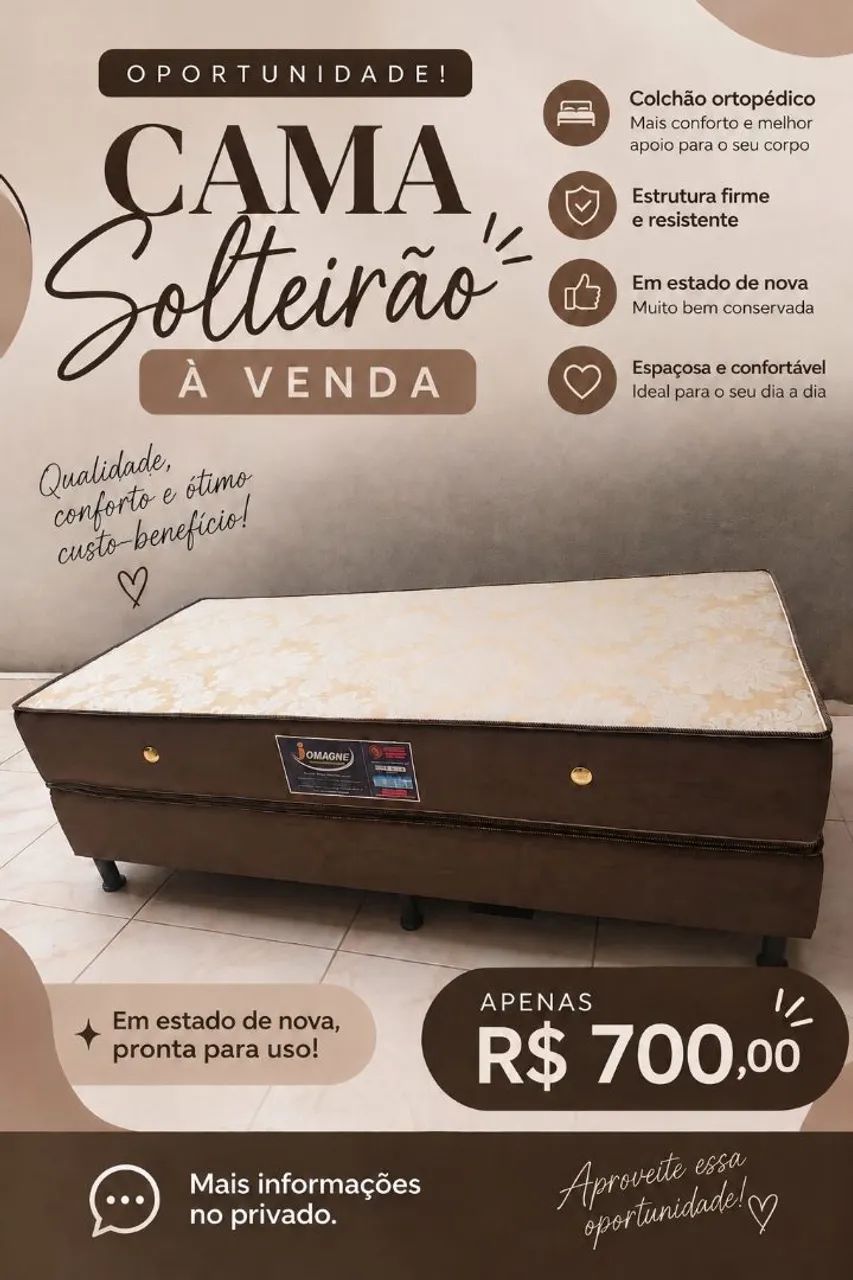 Cama box solteirão 