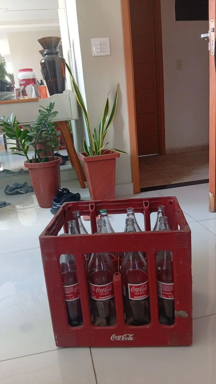 3 garrafas de coca 1L e uma de guaraná antártica 