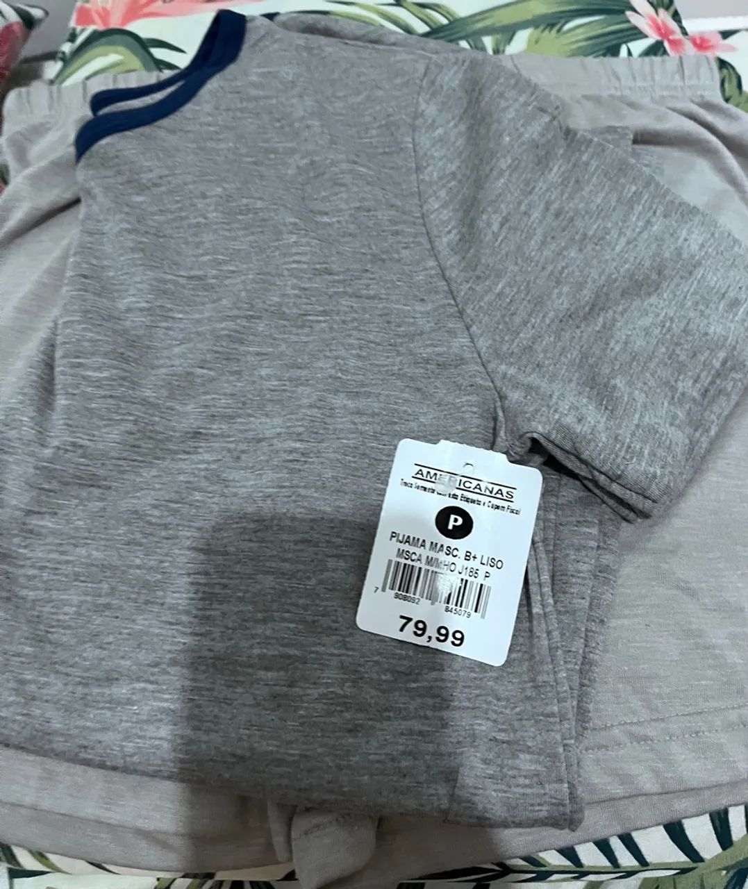 Pijama adulto short e blusa P 