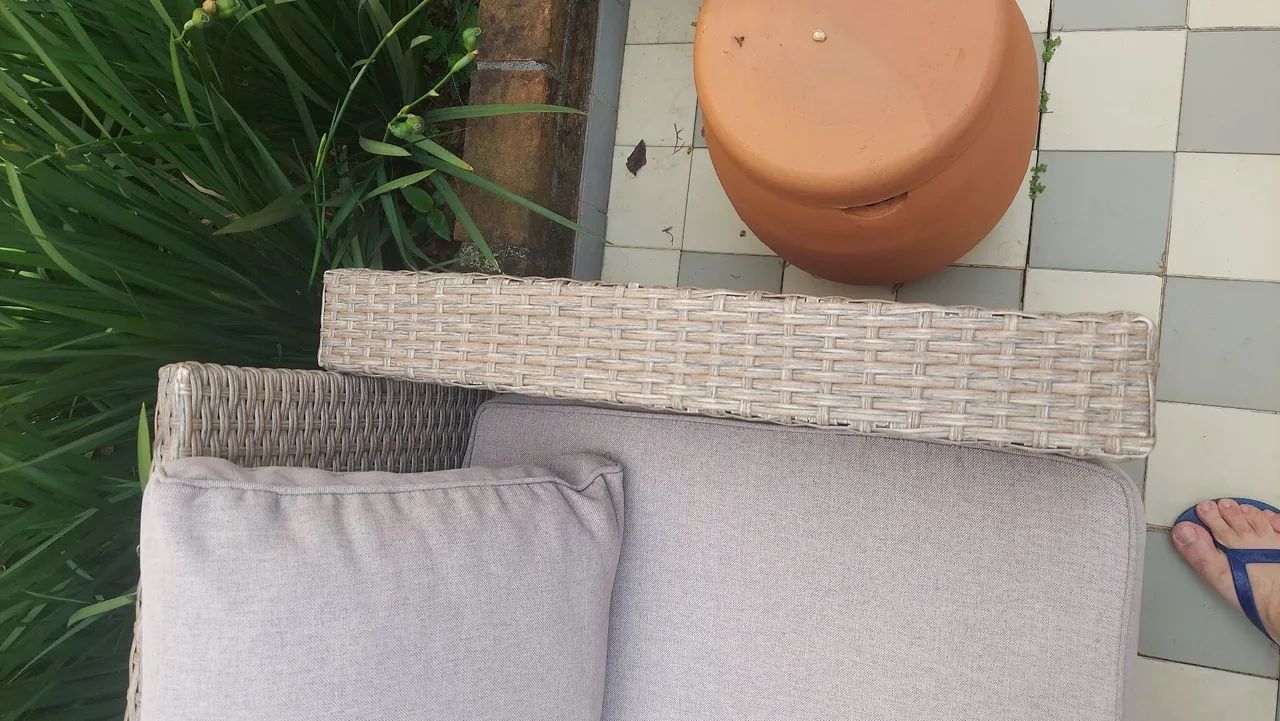 Conjunto de sofá em L para jardim - Foto 3