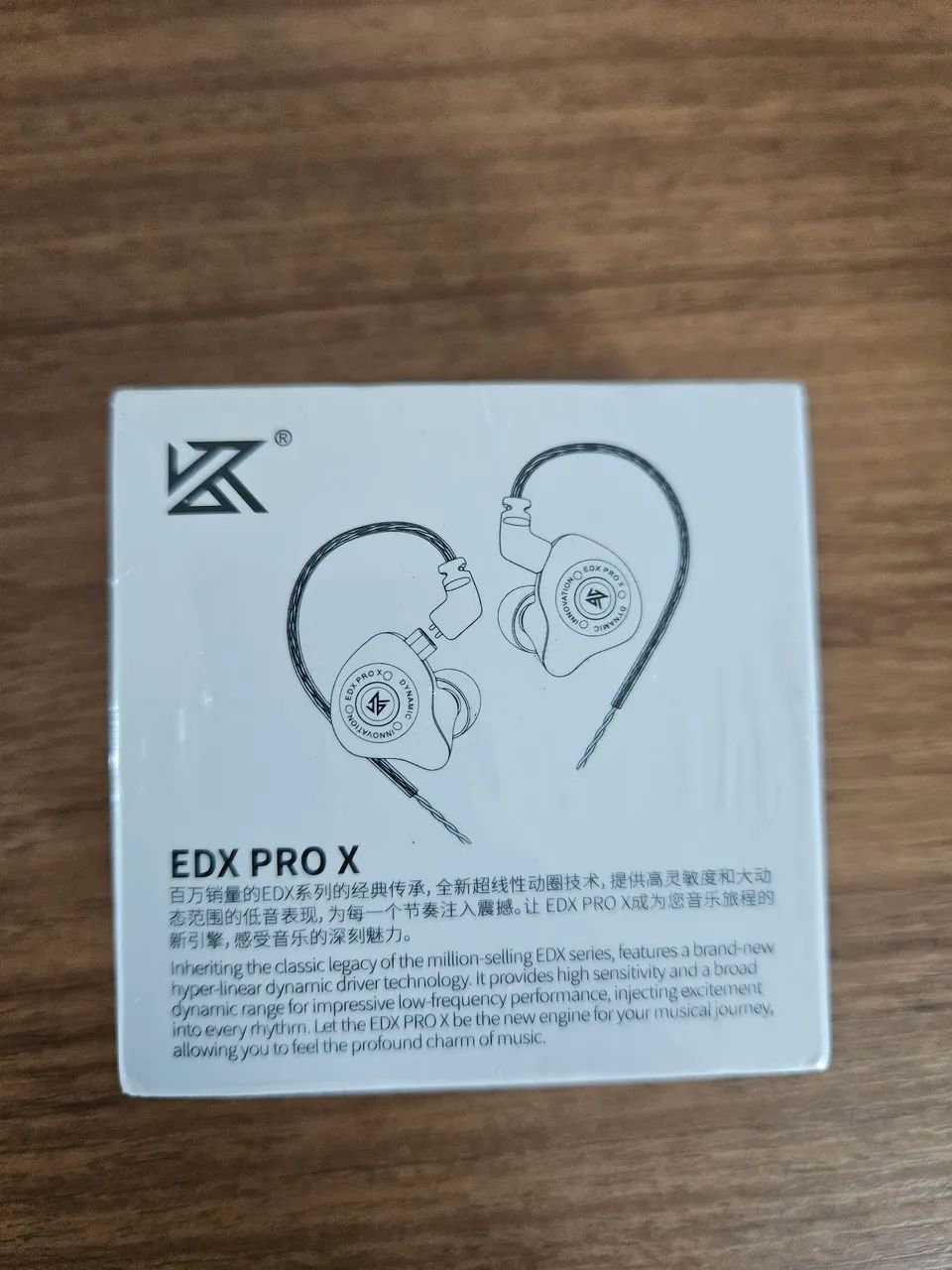 FONE KZ EDX PRO X - SEM MICROFONE  - LACRADO - BLACK