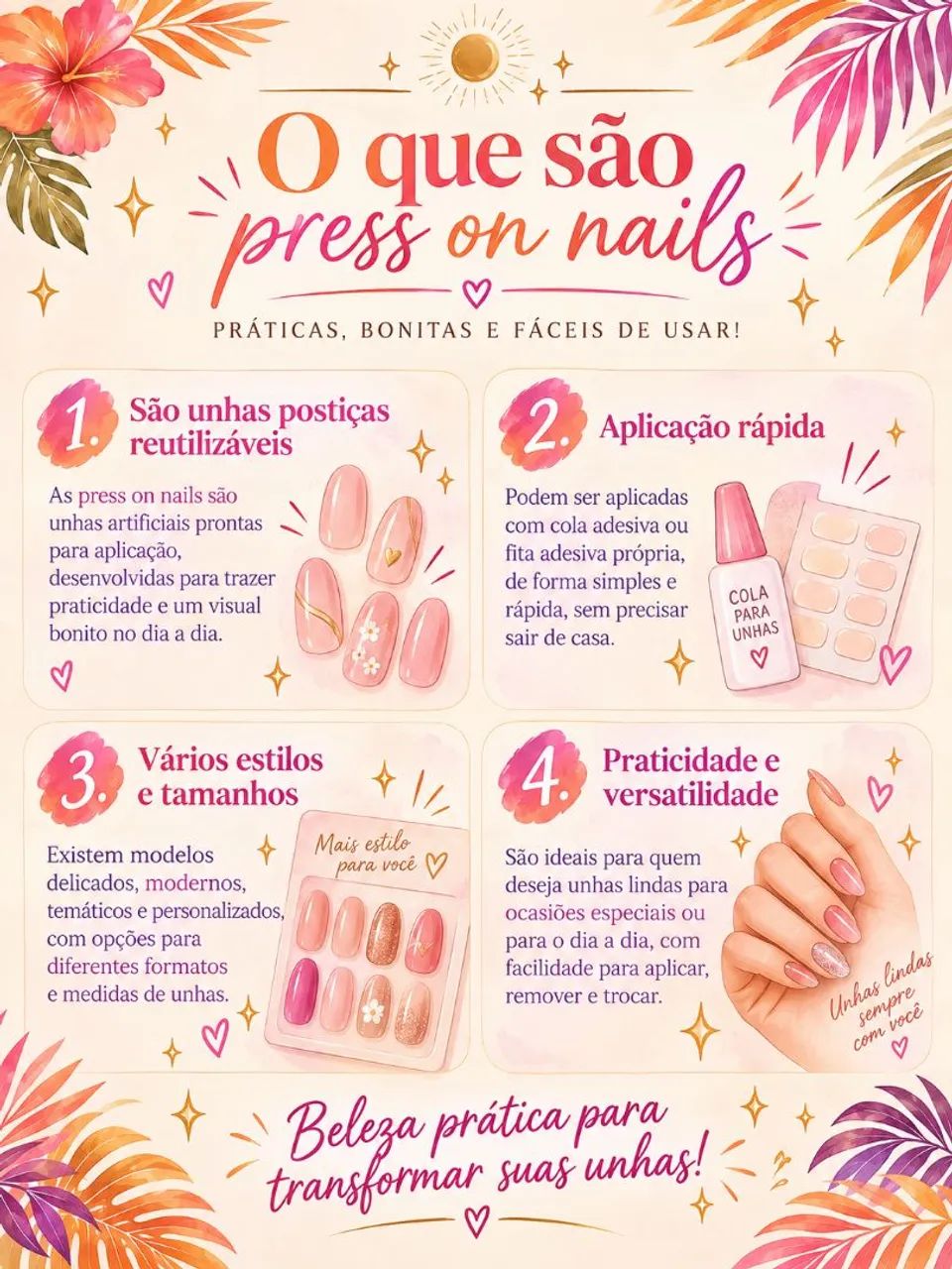Press on nail (Postiça Artesanal) - Foto 3