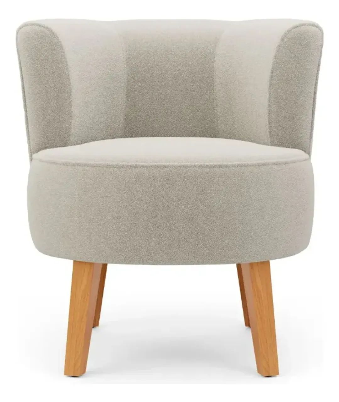 Poltrona Elegante Tecido Boucle Macia Para Sala De Jantar