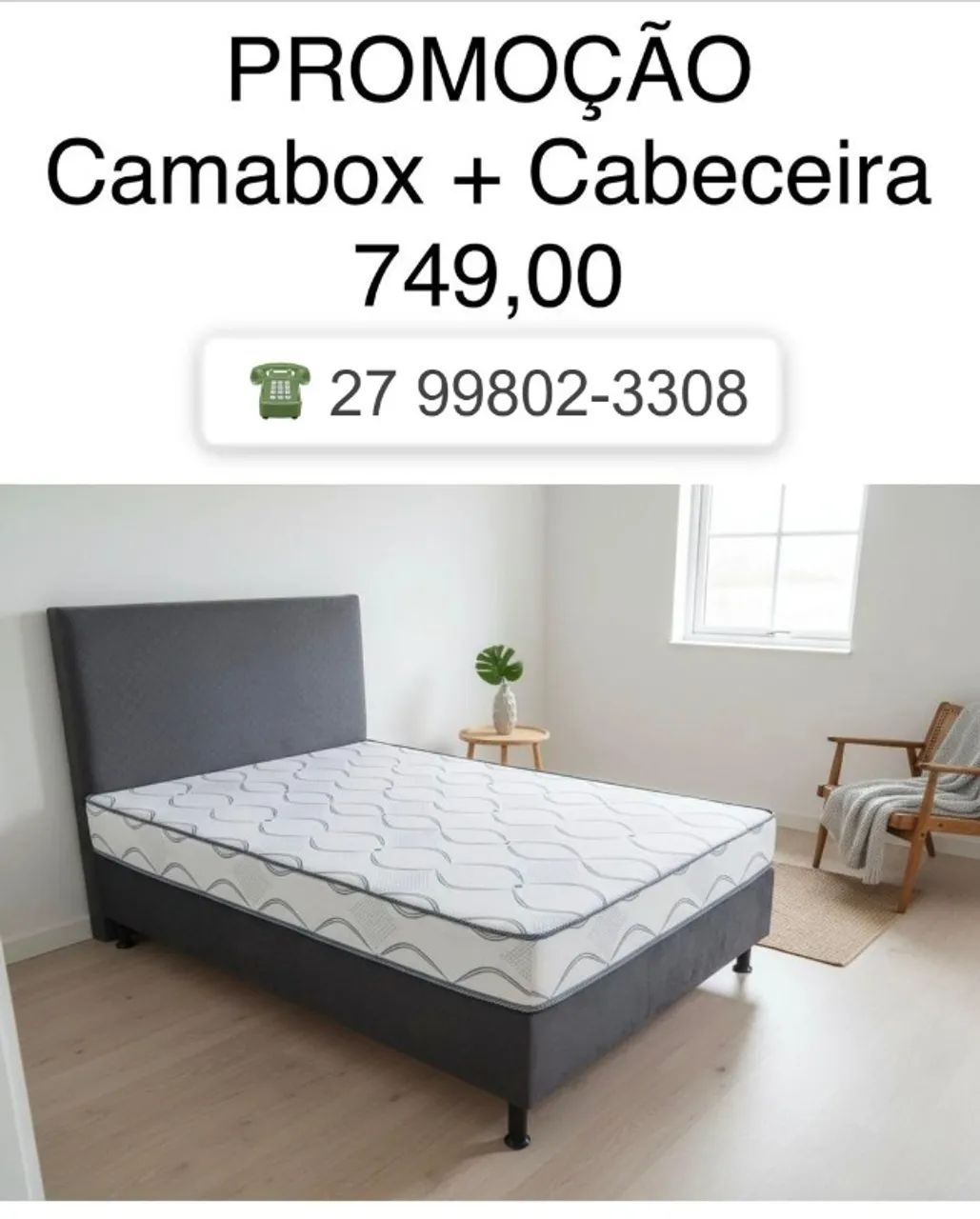 *COLCHOBOX CASAL + CABECEIRA - FRETE GRATIS