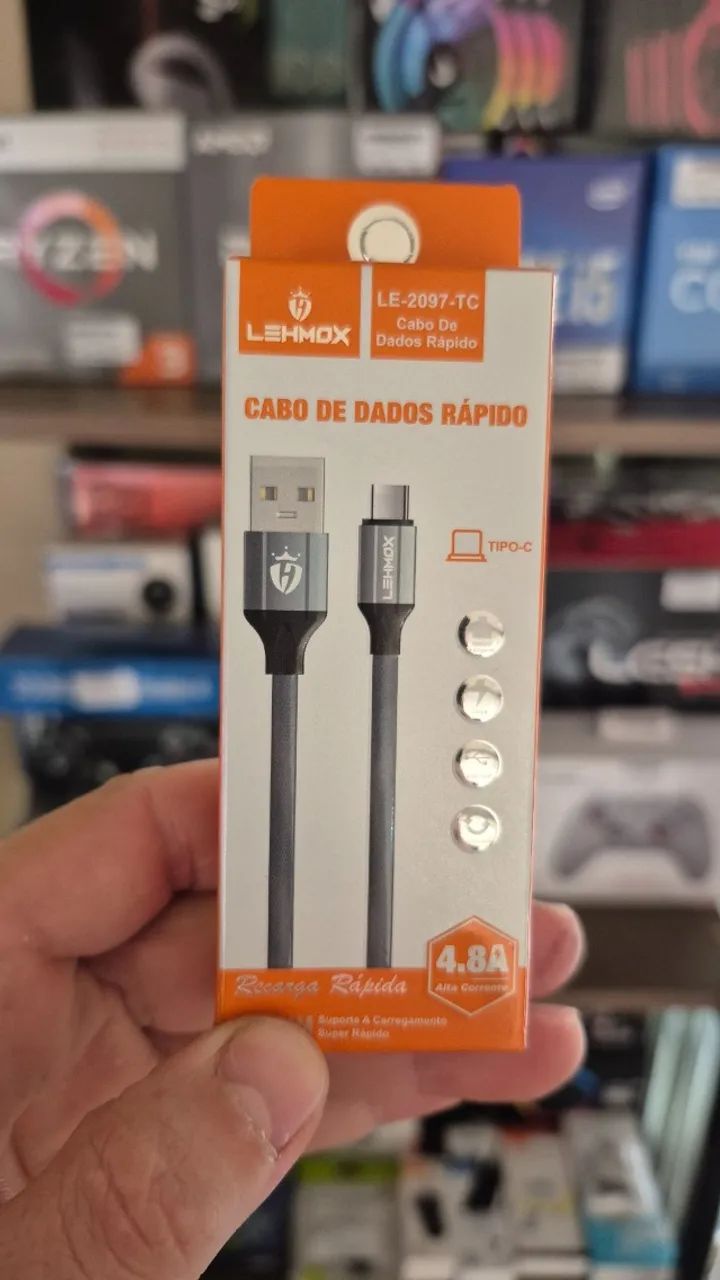 Cabo micro USB tipo c novo lacrado com garantia!