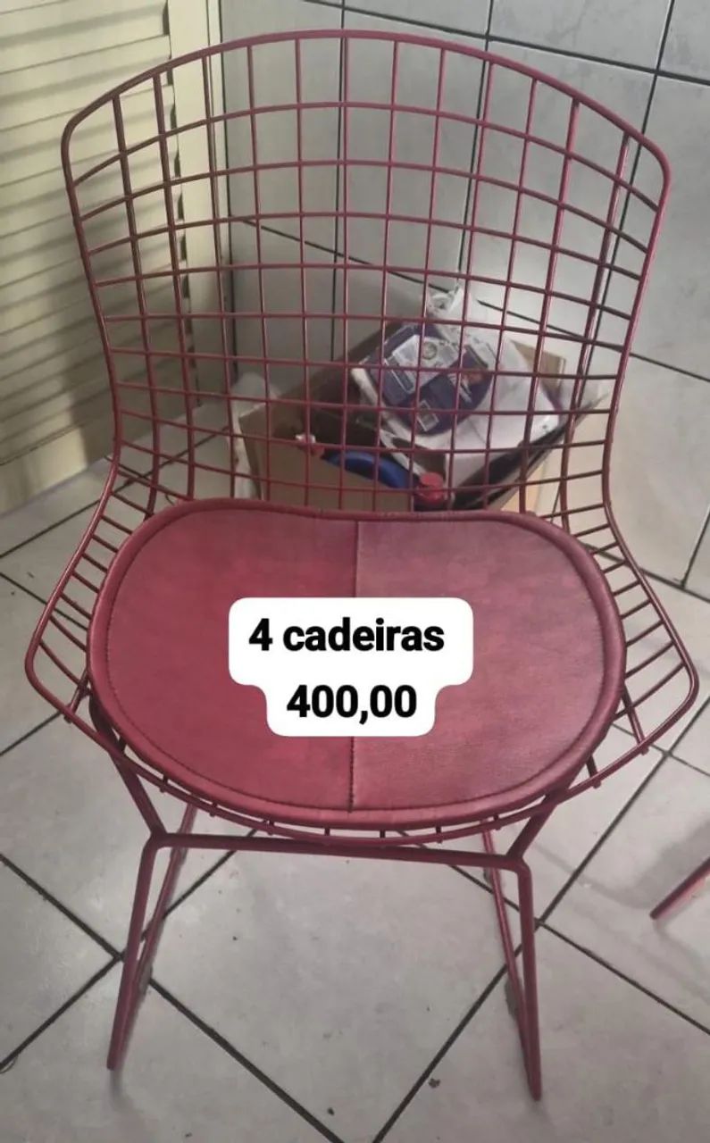 Kit 4 cadeiras metal