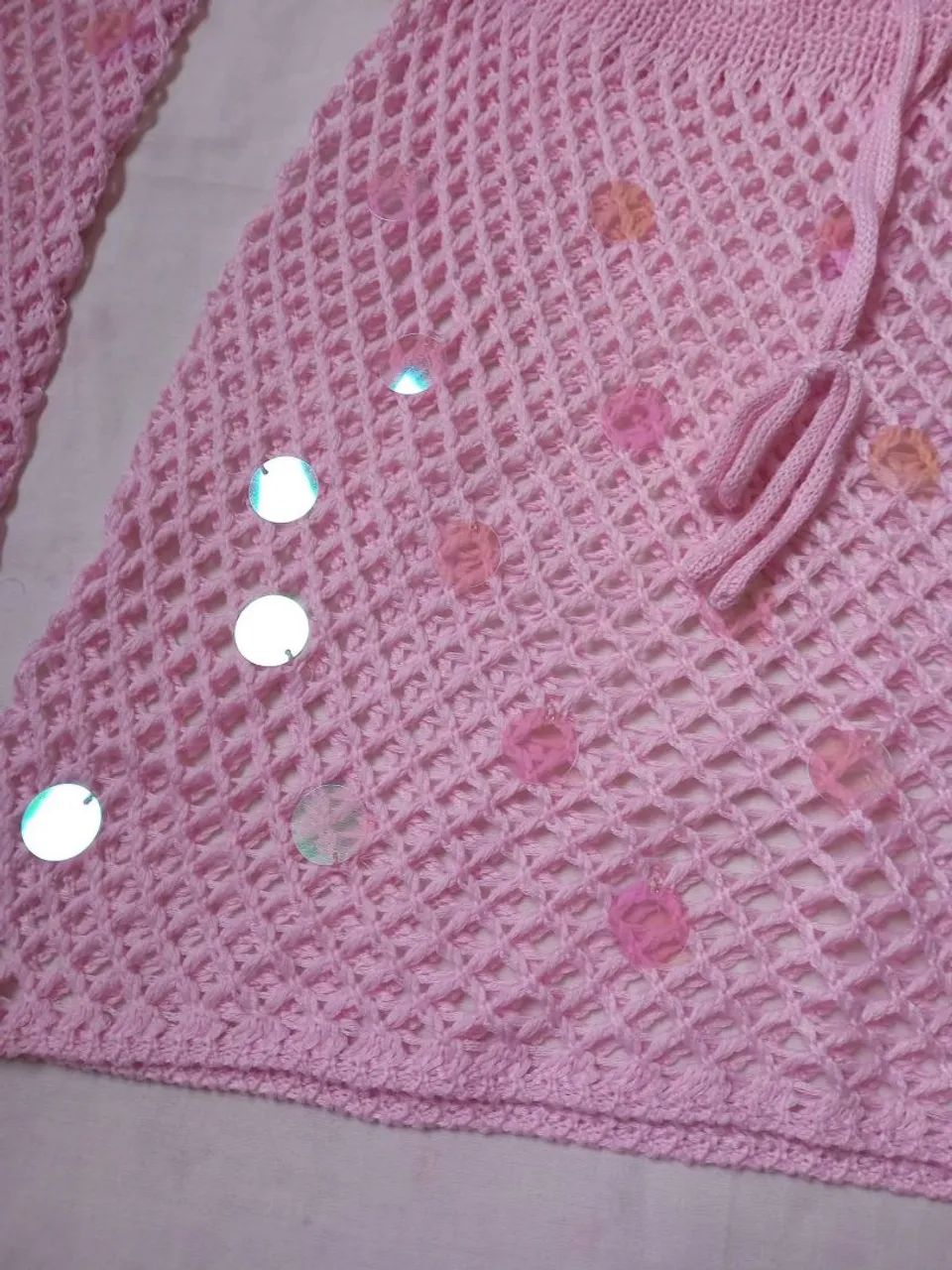 Conjunto de tricot rosa - Foto 5