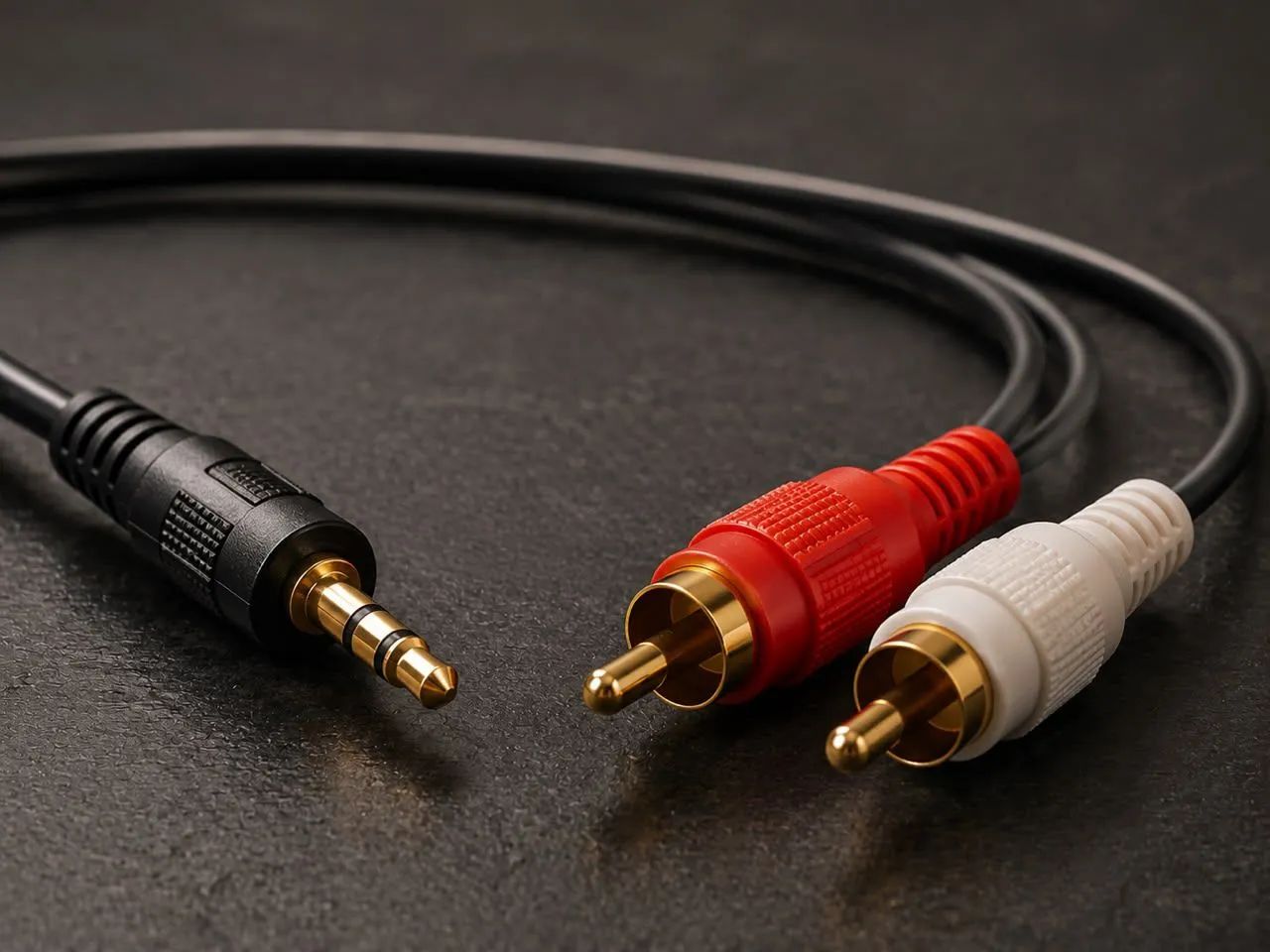 Cabo de Áudio P2 para 2 RCA Estéreo Vermelho e Branco - Foto 2