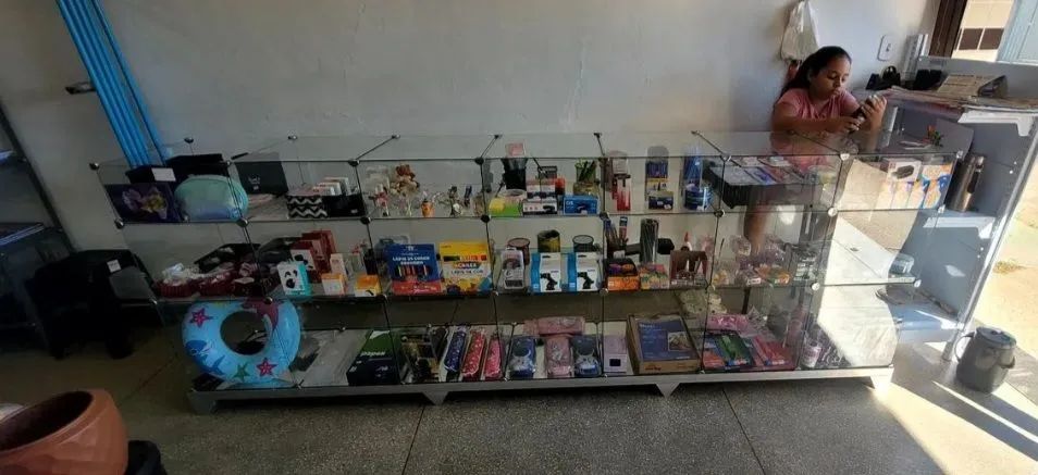 Balcão de vidro para loja