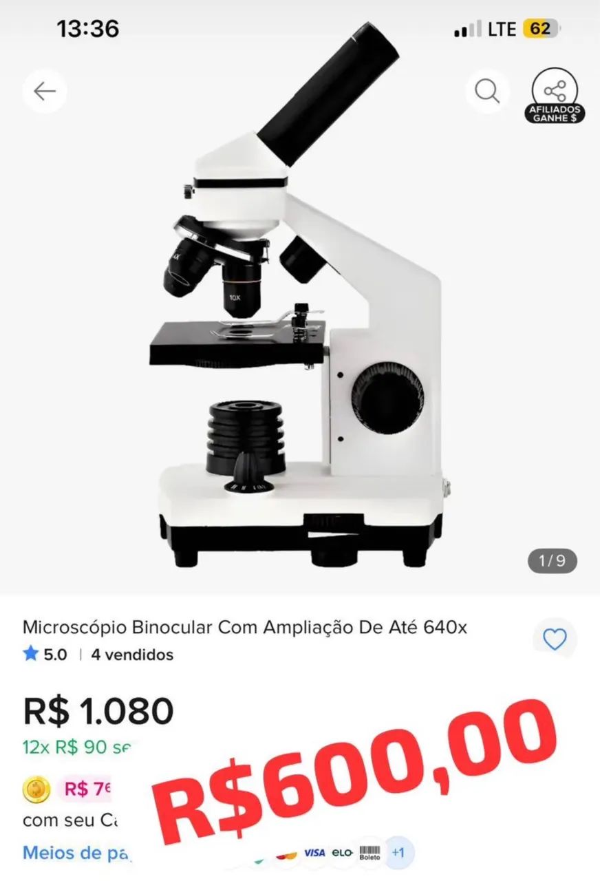 Microscópio binocular 640x - Foto 3