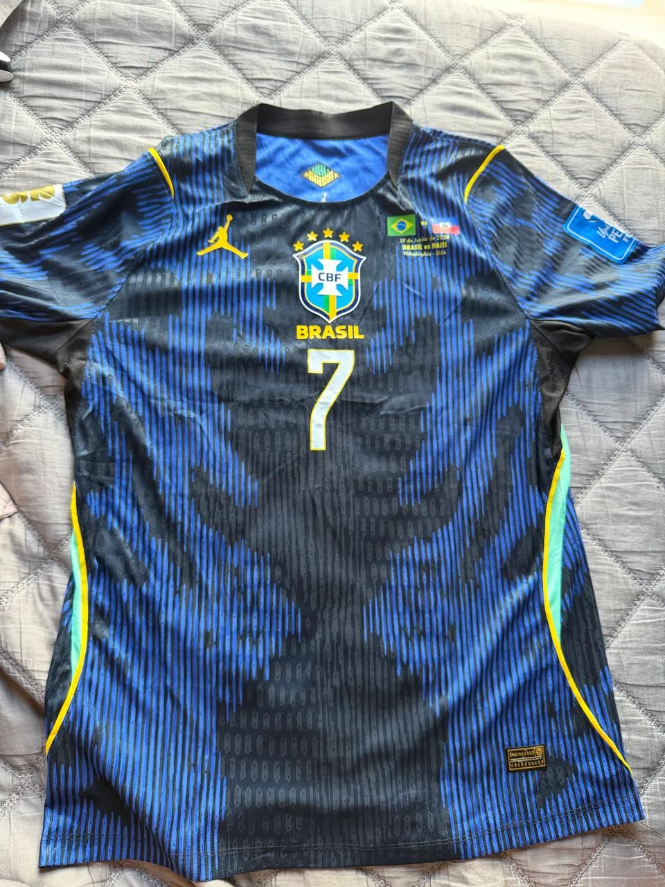 Camisa brasil 2 Oficial X haiti (modelo jogador) - Foto 3