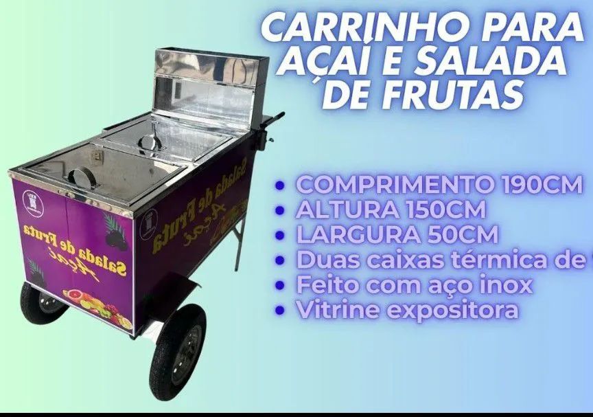 Carrinhos de lanches inox diversos modelos em até 10x sem juros no cartão  - Foto 6