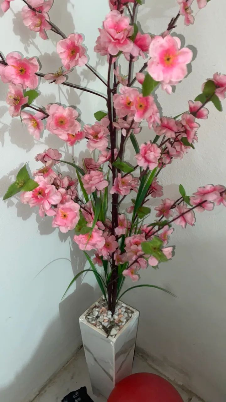 Vaso de rosas artificiais  - Foto 2