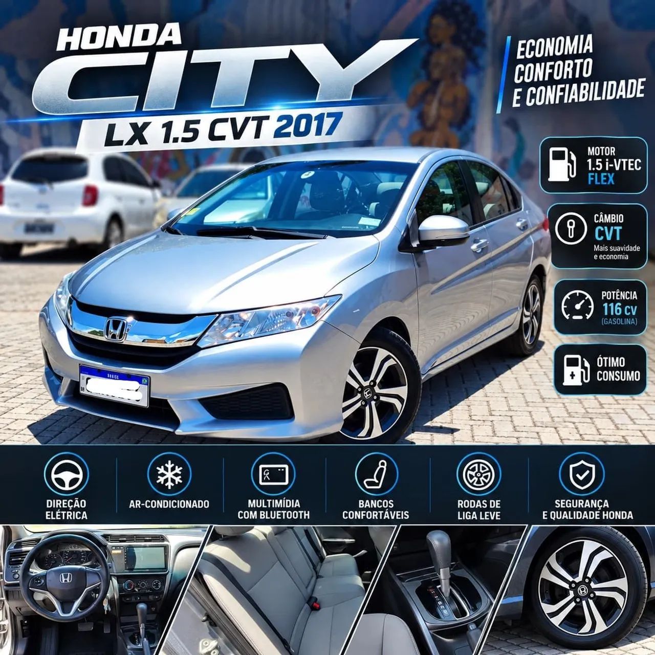 Honda City 1.5 LX 16V FLEX 4P AUTOMÁTICO 2017
