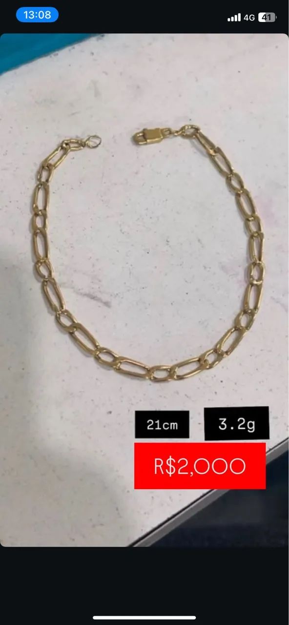 Pulseira de ouro 18 k