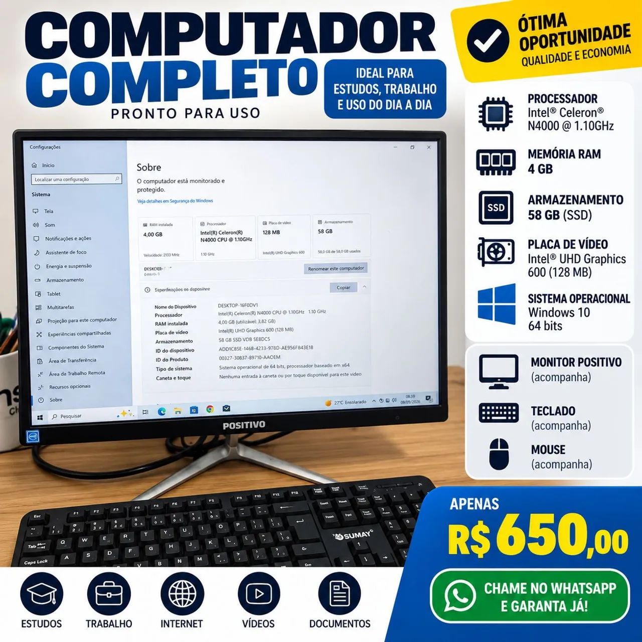 Computador All In One Slim