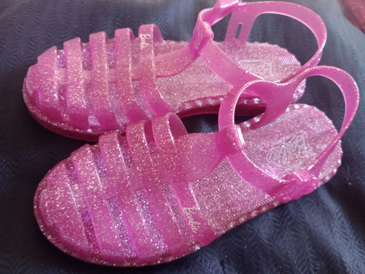 Sandália infantil Barbie com glitter  - Foto 3