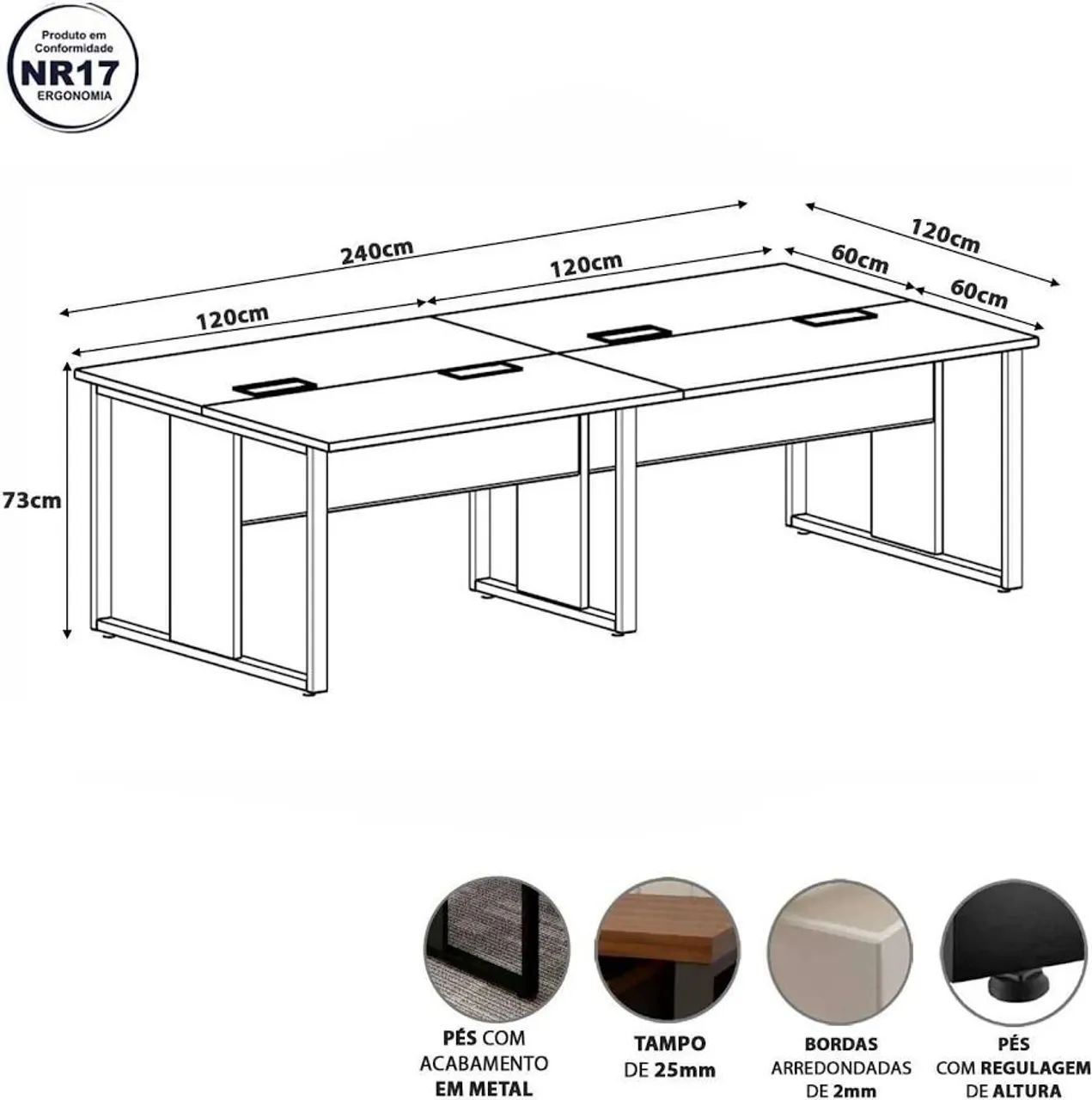 Mesa de escritório  - Foto 2