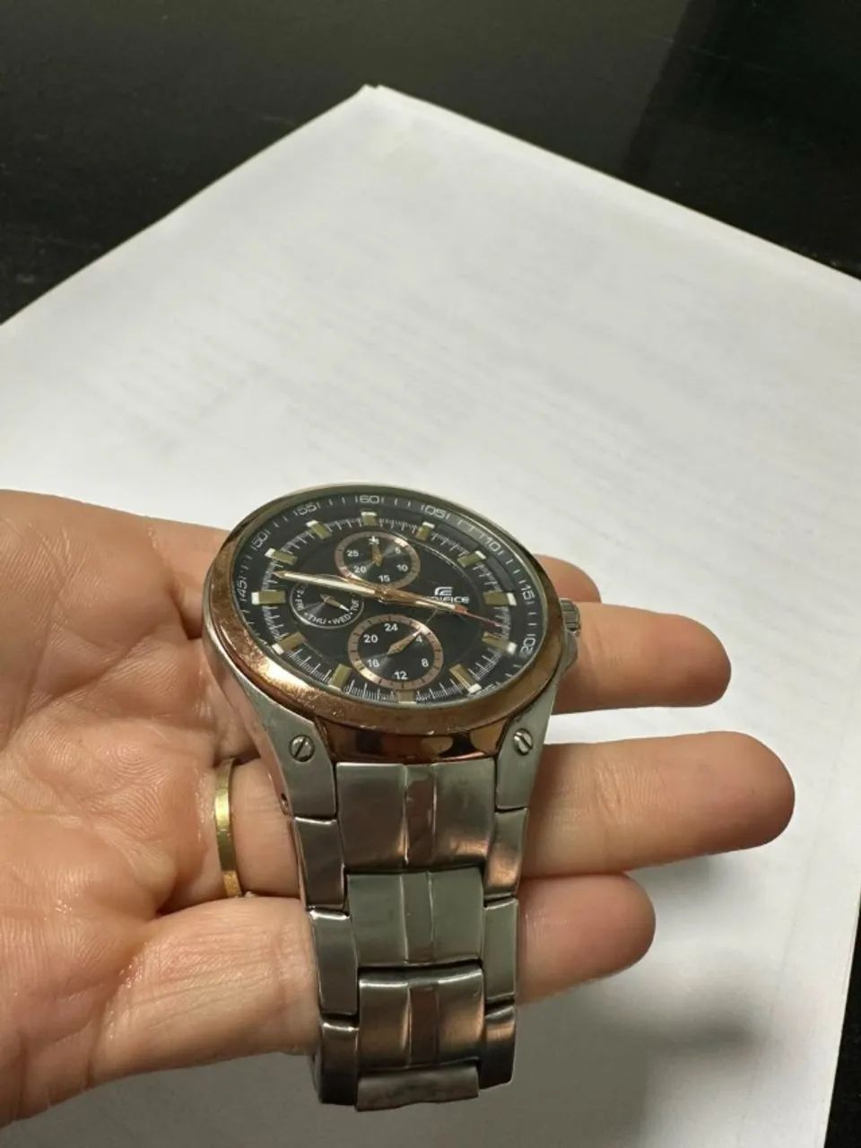 RELOGIO CASIO EDIFICE BEM CONSERVADO!!! FUNCIONANDO PERFEITAMENTE. - Foto 2