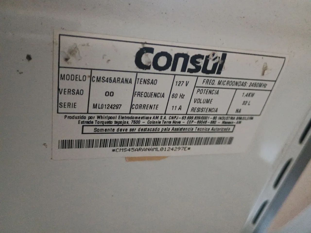 Vendo microondas Consul com Defeito  - Foto 3