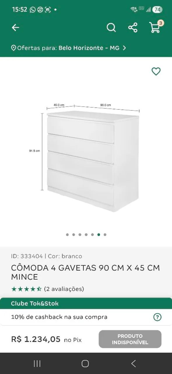 Cômodas Mince Tok&Stock  - Foto 4