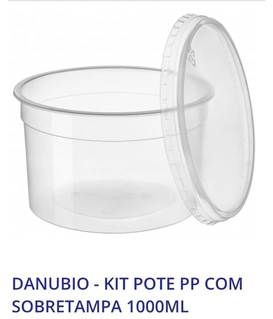 Kit 24 Pote E Tampa 1000ml - Microondas & Freezer - Danubio - Foto 3