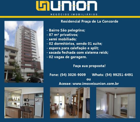 Oferta Imóveis Union! Apartamento semi mobiliado com 87 m² privativos próximo ao centro!