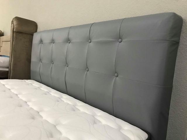 Cabeceira Estofada Duquesa Queen Size em Courino ou Suede