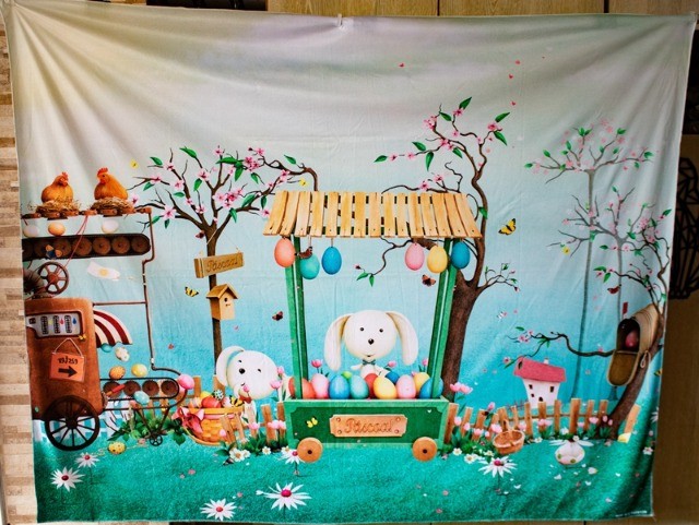 Fundo Fotográfico  Pequeno Tecido 1,50 x 1,20 - Páscoa  (cód ff18) - Foto 2