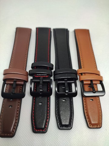 Pulseira Emborrachado de Couro para Amazfit 20mm - Foto 5