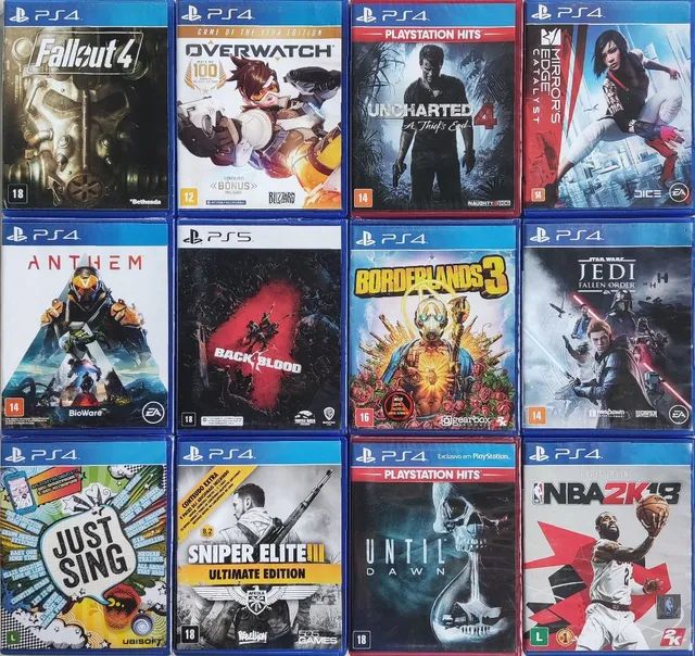 Lote - 10 jogos em mídia física - PS4 e XBOX (Tudo Impecável) - Videogames  - Continental, Osasco 1257432765