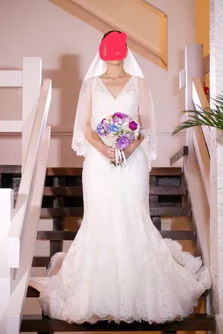 Vestido de Noiva Sereia Manga Longa Todo Bordado, Roupa de Casamento  Feminina Cinderela Noivas Usado 73046914