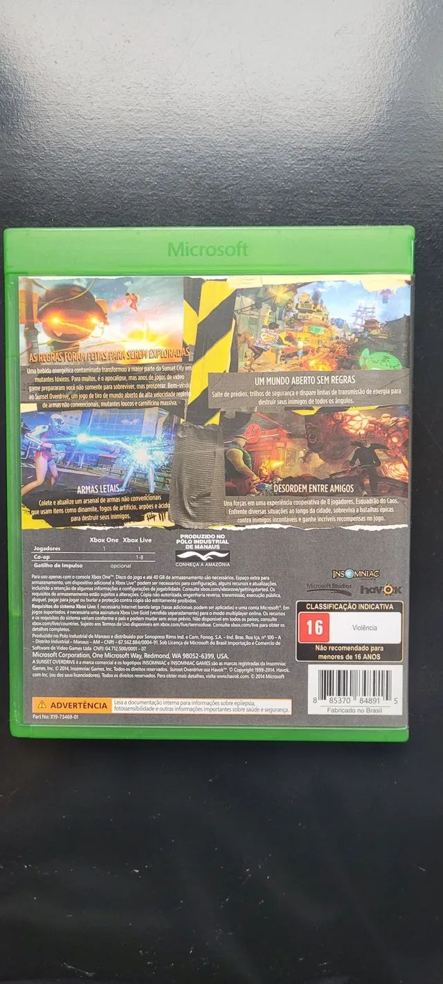 Jogo Sunset Overdrive exclusivo Xbox One - Videogames - Hauer, Curitiba  1242146994