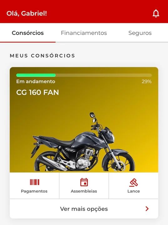 Consórcio honda fan ja paguei 6.600