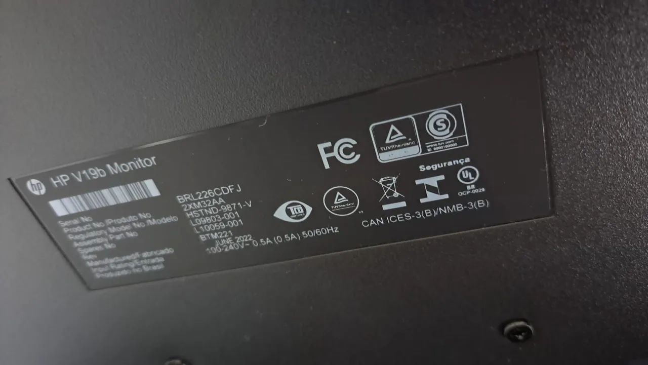 Monitor HP V19B 18.5" - Reclinável - Foto 3