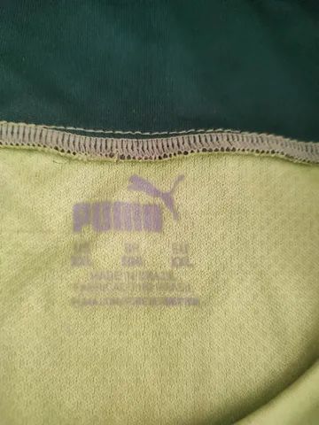 Camisa de treino, oficial Puma, tamanho EGG cor verde limão,usada do Palmeiras - Foto 6