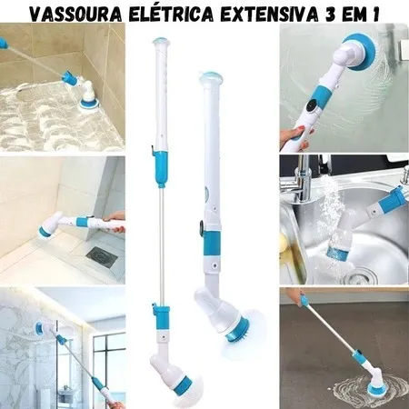 PROMOÇÃO! Limpador De Chão Escova Elétrica Recarregável Sem Fio