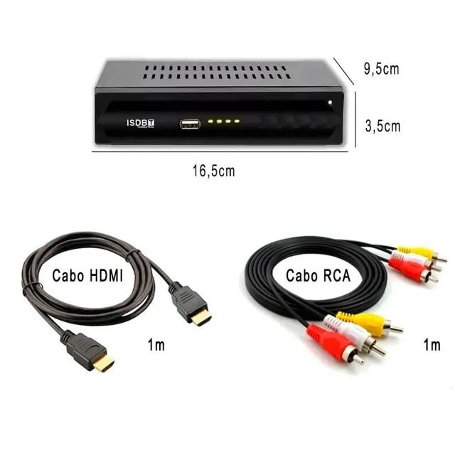 Aparelho Digital Conversor Set Top Box Tv Tubo 1080p Full Hd - Foto 2