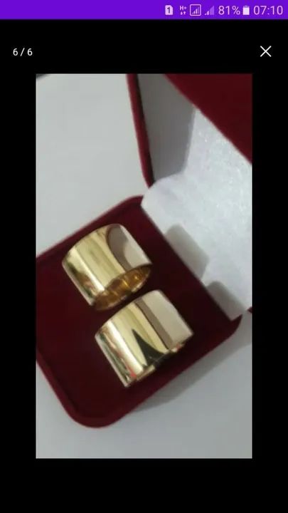 aliança moeda antiga noivado ou casamento - Foto 4