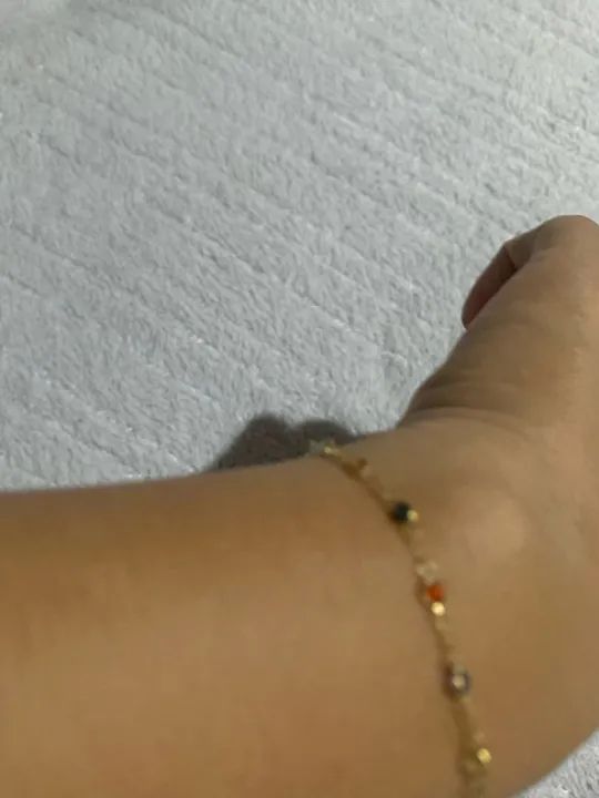 Pulseira de ouro com pedrinhas - Foto 3