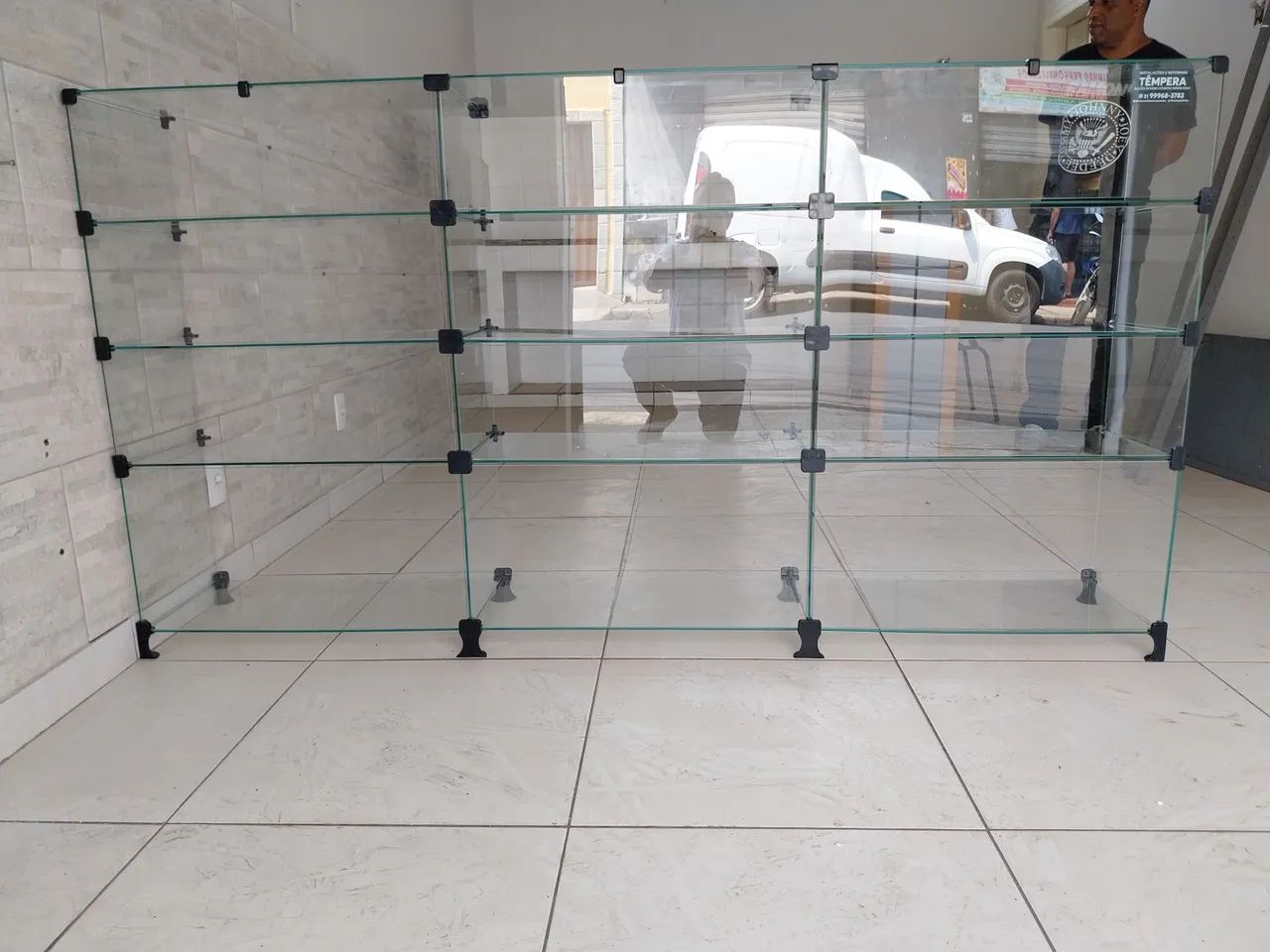 Balcões em vidro modulado temperado novos e usados. - Foto 4
