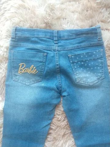 Calça Jeans Infantil Barbie 8 anos - Foto 2