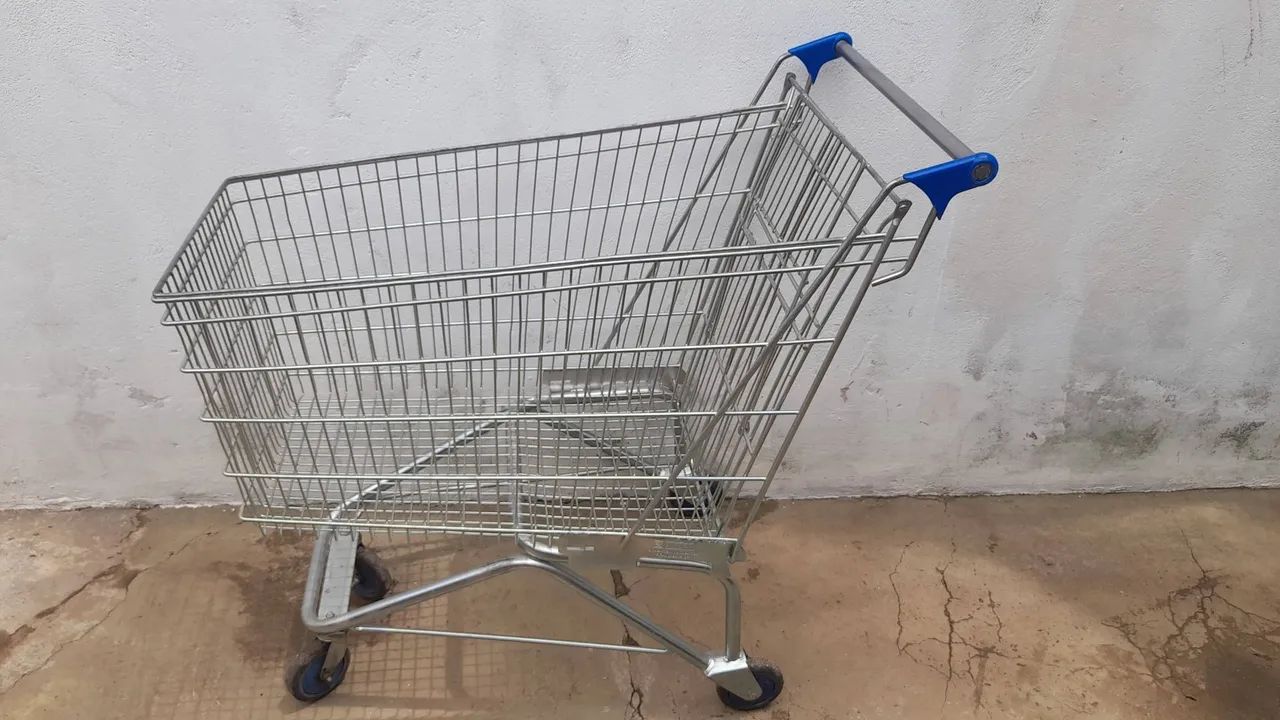 Carrinho de compras de metal - 1 andar e2 andares - Foto 5