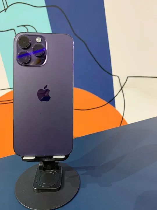 iPhone 14 Pro Max Semi-Novo 128GB Roxo Saúde de Bateria 86% iOS