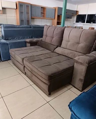 Sofa retratril reclinavel /molas ensacadas marrom