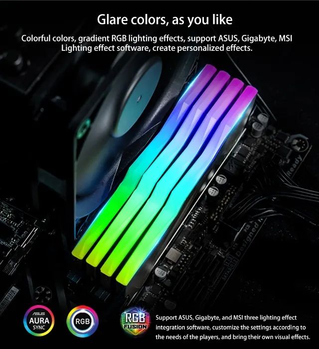 2x8gb 3200mhz Memoria Ram CUSO Rgb (Novas) - Foto 6