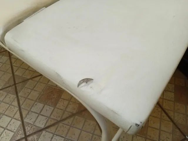 Maca c/ cabeceira regulável em Couro Ecológico / Aço Branco 80 cm x 63 cm x 182 cm - Foto 6