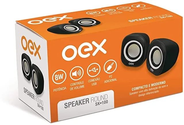 Caixa De Som Usb/p2 Oex Sk100 Speaker Para Notebook E Pc - Foto 4