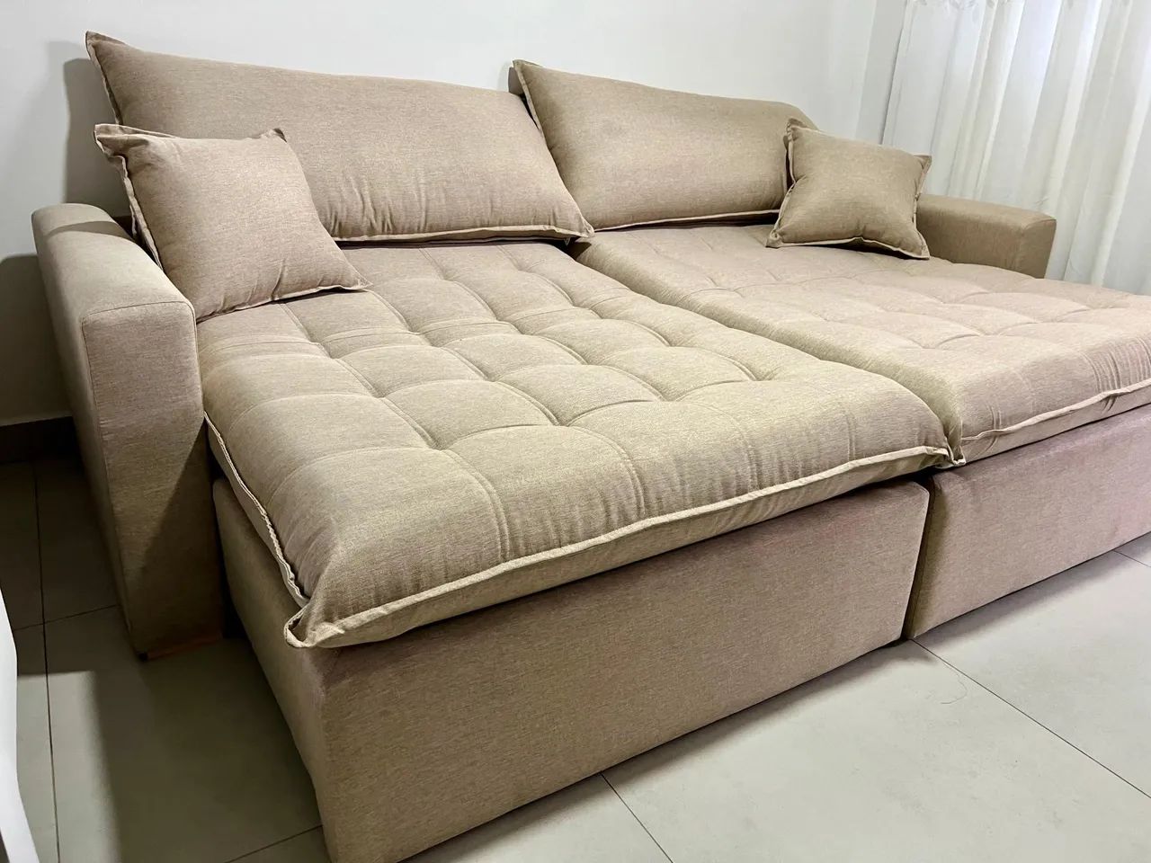 Sofá cama sem caixaria mais confortável e lindo 